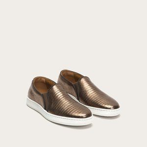 Frye Alexis Bronze Leather Slip On